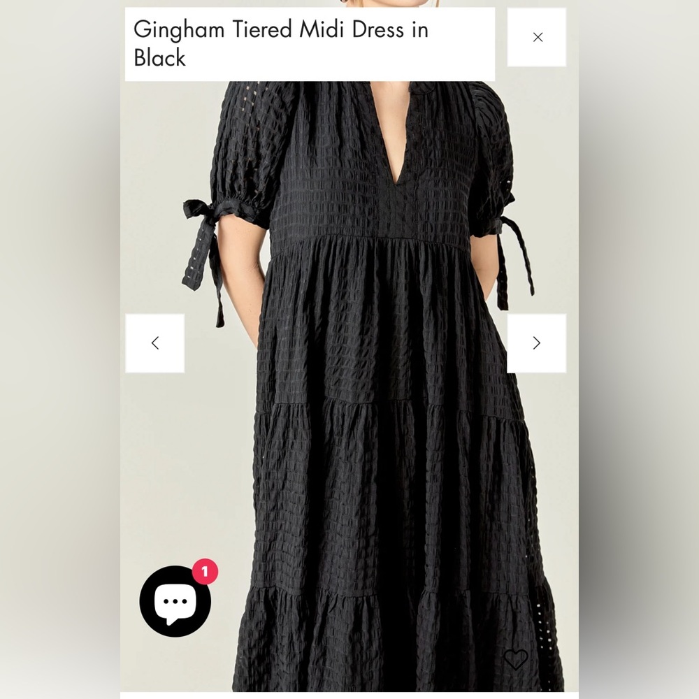 English Factory Black Long Sleeve Dress